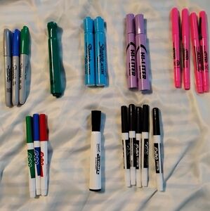 Office bundle: Paper Clips, Dry Erase Markers/Cleaner